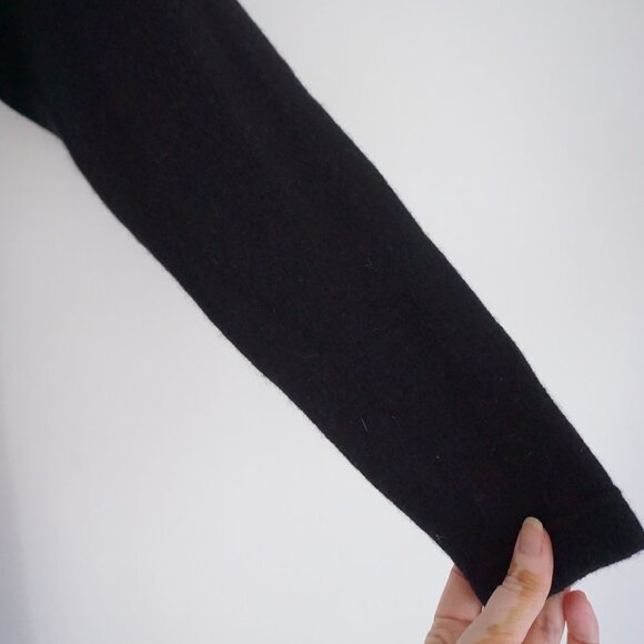 VTG Outlander Black Abstract Knit Dress Wool Boho Artwear Statement Metallic S - Picture 12 of 13